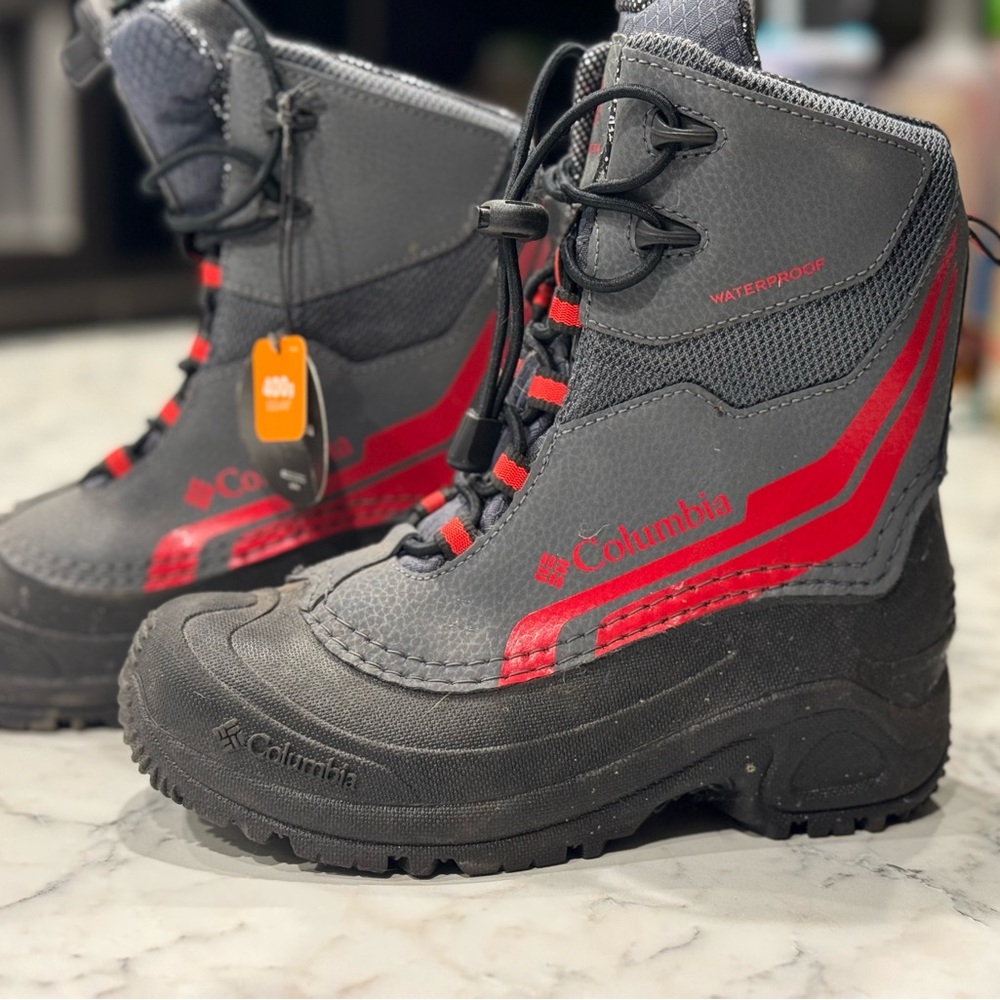 Columbia Waterproof Winter Boots - Gray and Red